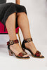 L'artiste Black Multi Double Love Heels - Macoma Boutique302 Wedges & Heels