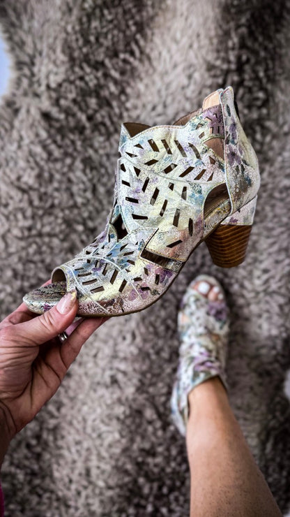 L'artiste Lilac Multi Icon Heels - Macoma Boutique302 Wedges & Heels