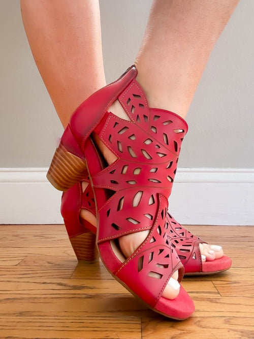 L'artiste Red Icon Boots - Macoma Boutique303 Mules & Boots