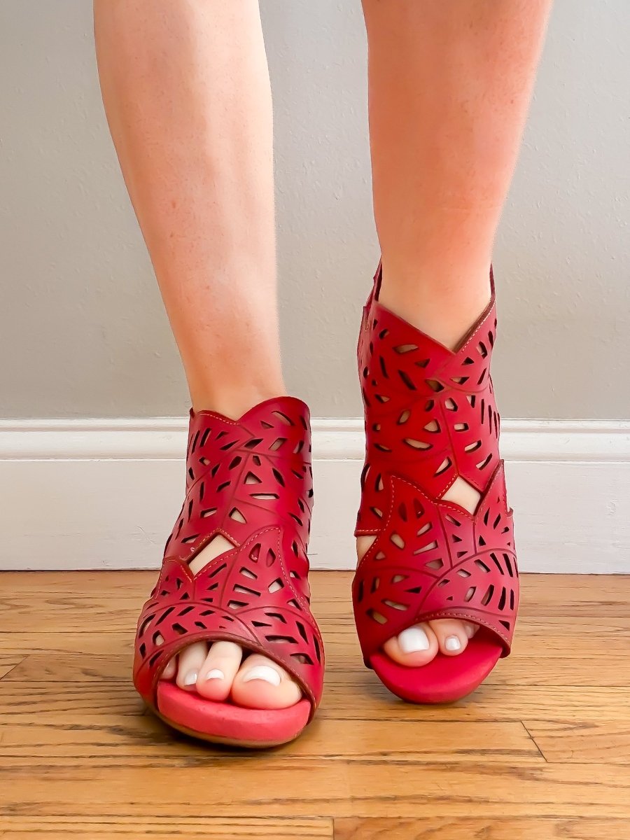 L'artiste Red Icon Boots - Macoma Boutique303 Mules & Boots