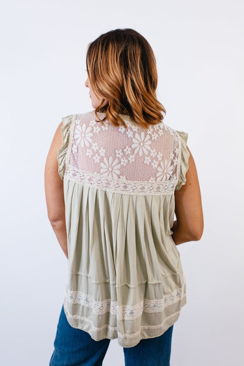 Late Checkout Top in Pistachio - FINAL SALE - Macoma Boutique100 Short Sleeve
