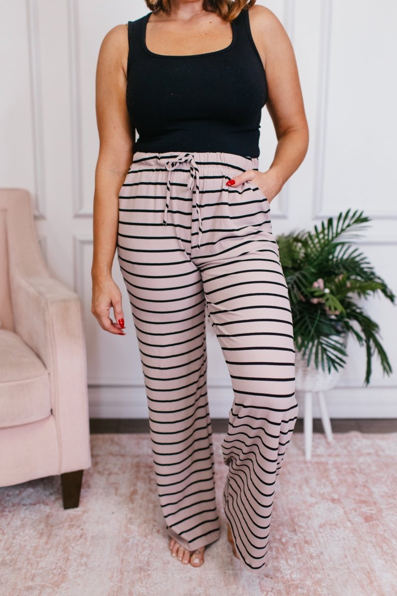 Latte Lines Pants - Reg/Curvy - FINAL SALE - Macoma Boutique290 Loungewear/Sets