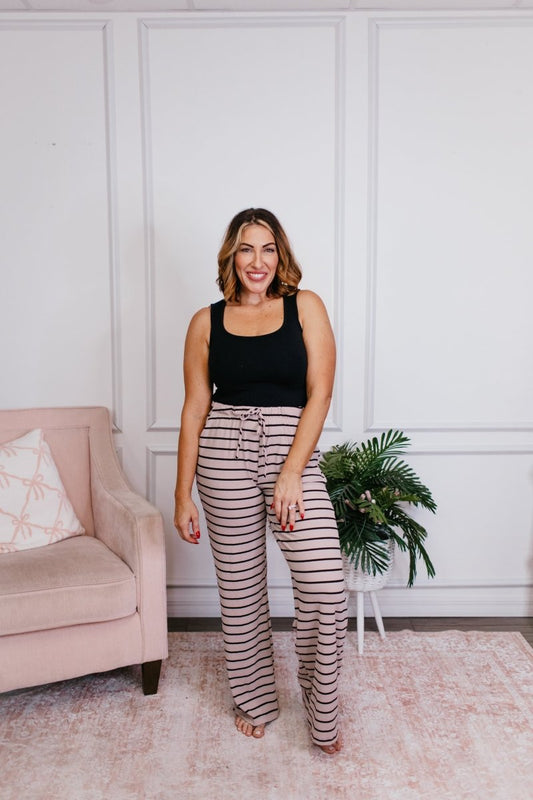 Latte Lines Pants - Reg/Curvy - FINAL SALE - Macoma Boutique290 Loungewear/Sets