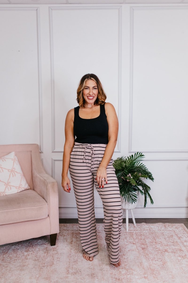 Latte Lines Pants - Reg/Curvy- FINAL SALE