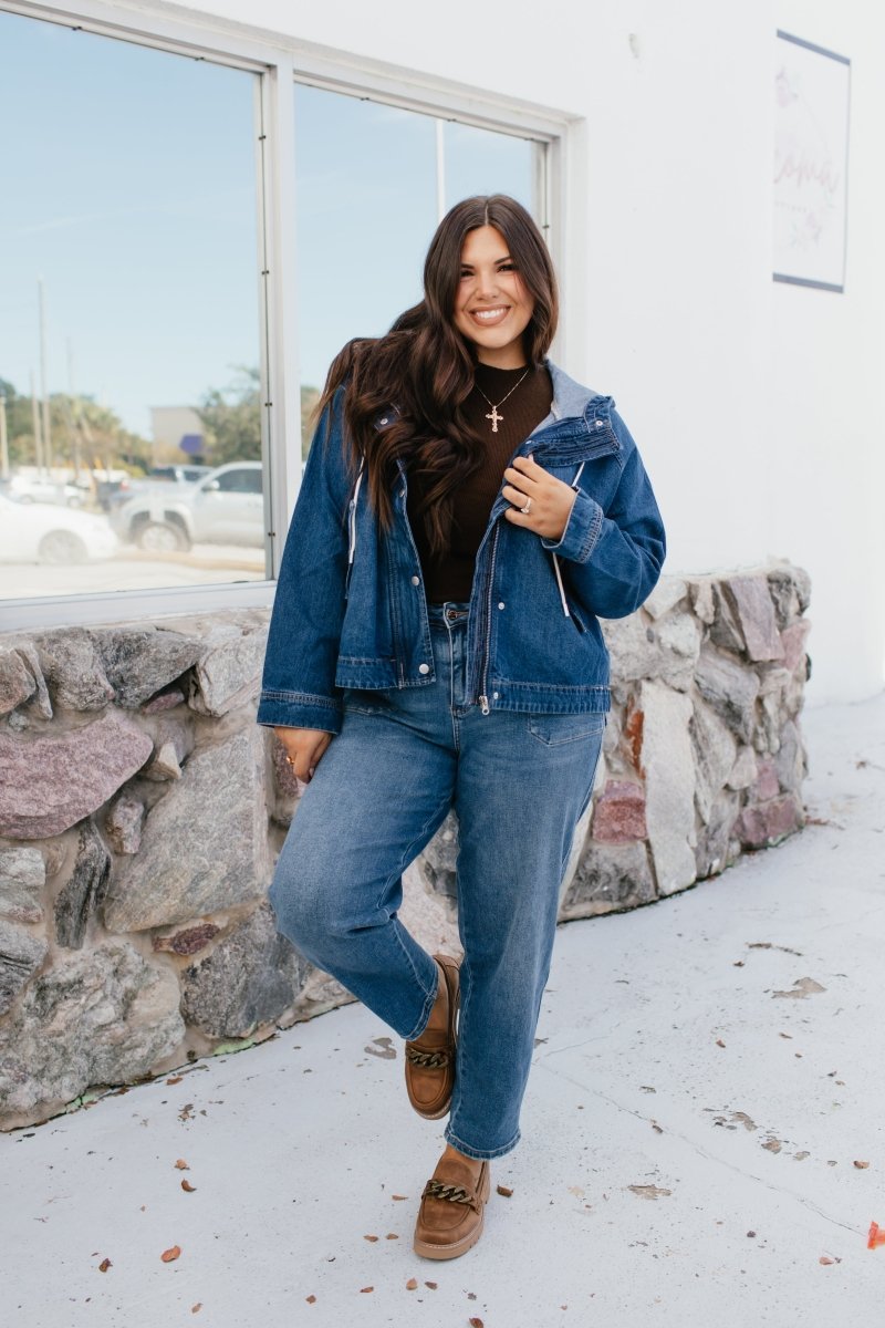Layer Up Denim Jacket - Reg & Curvy - Macoma Boutique240 Jackets/Blazers