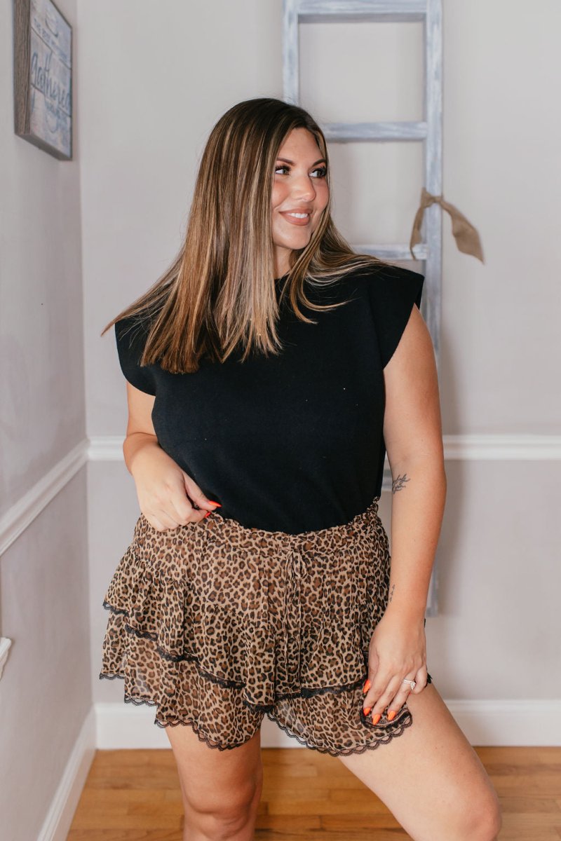 Leopard & Lace Shorts - Macoma Boutique180 Shorts