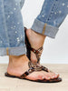 Leopard Medallion Sandals - Macoma Boutique