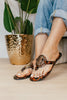 Leopard Medallion Sandals - Macoma Boutique