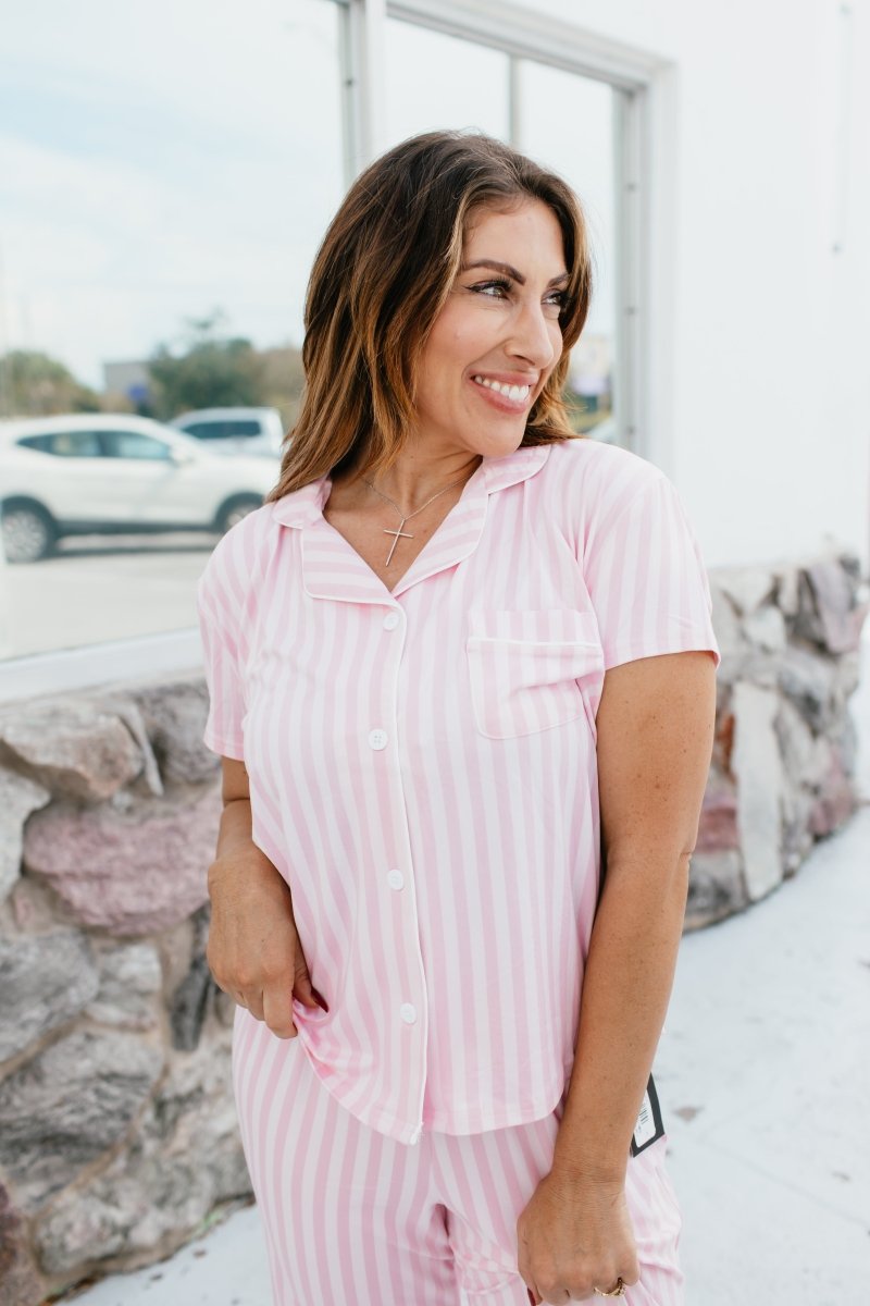 Let's Stay In Pajama Top - Macoma Boutique290 Loungewear/Sets