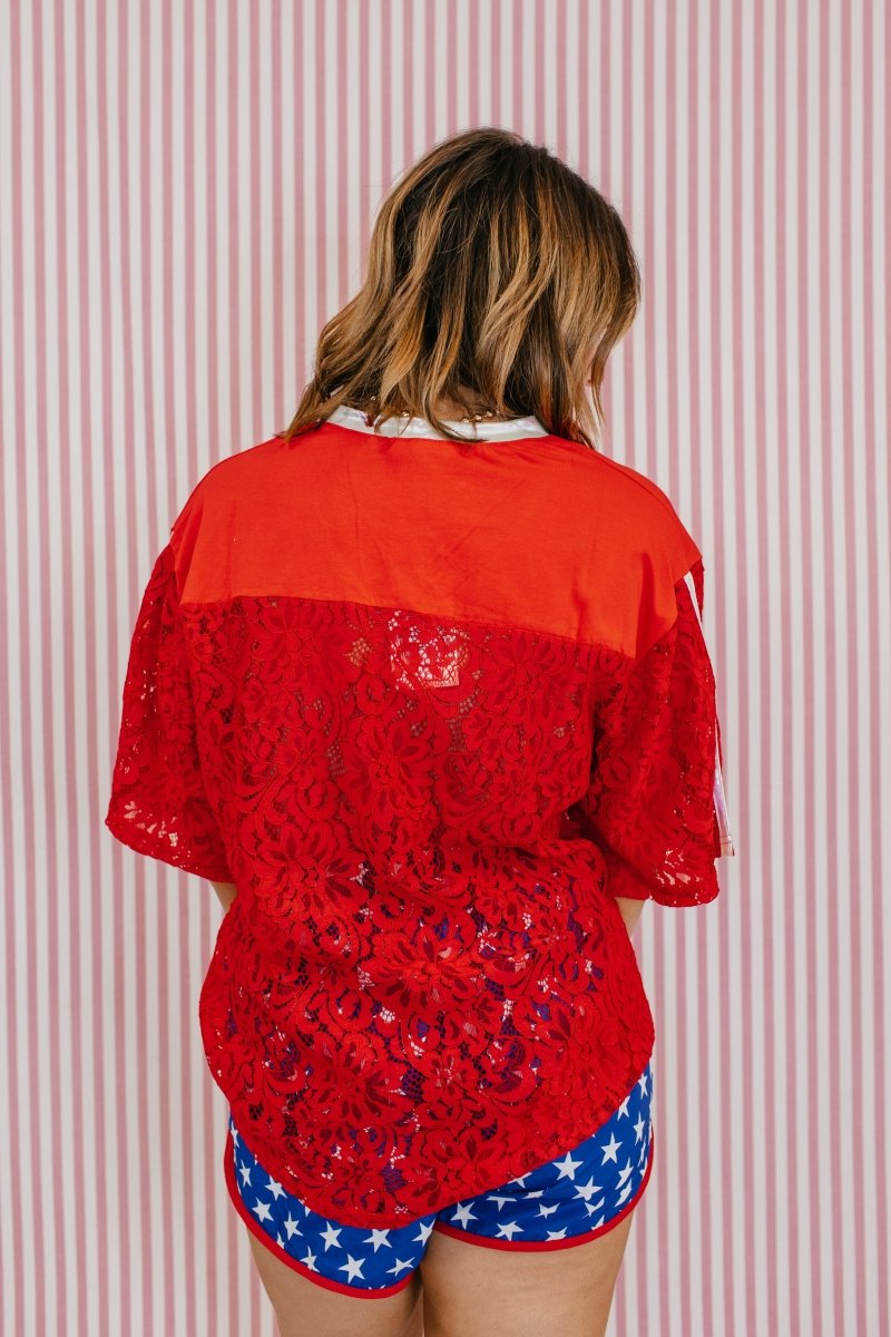 Liberty Lace USA Top - Reg & Curvy - Macoma Boutique140 Graphic Tees