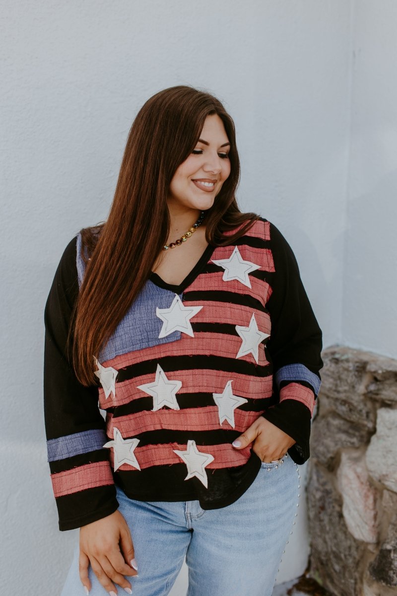 Liberty Lane Top In Black - Macoma Boutique120 Long Sleeve