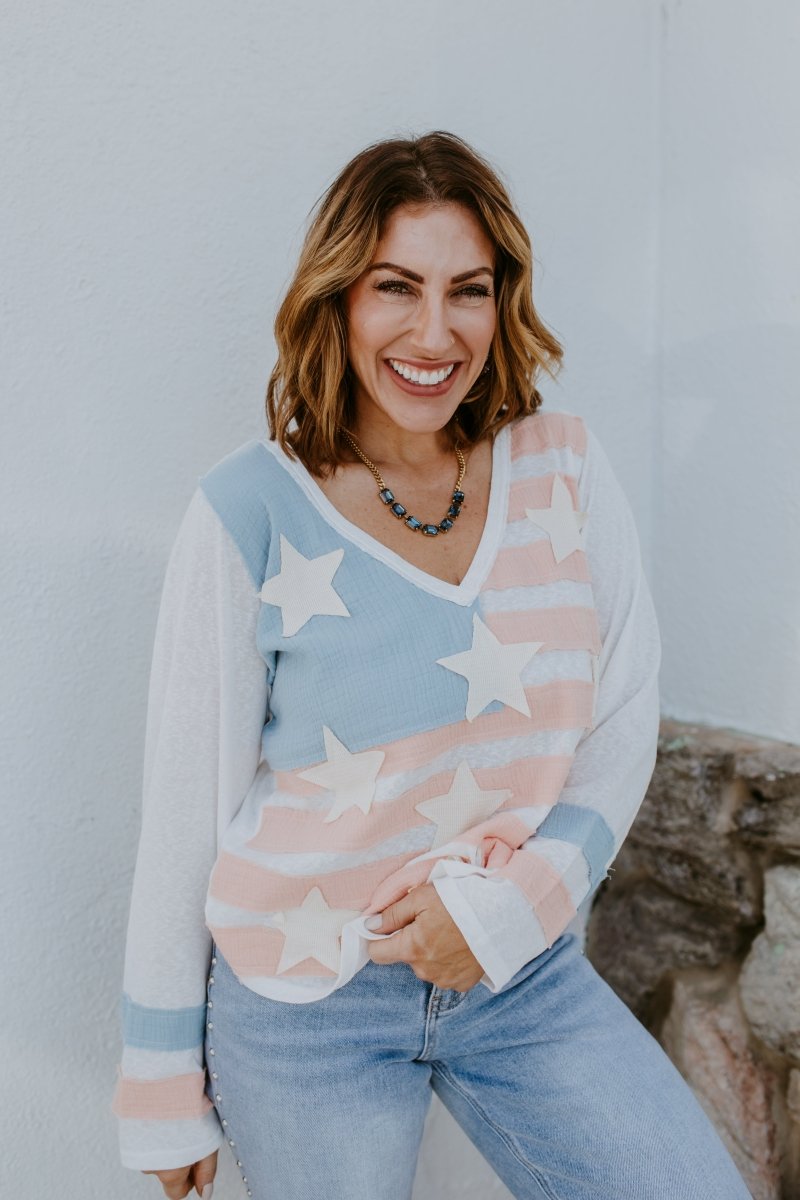 Liberty Lane Top In Off White - Macoma Boutique120 Long Sleeve