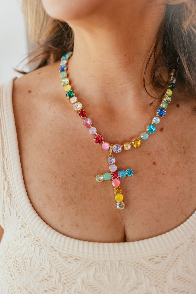 Light Multi Cross Pendant - Macoma Boutique310 Accessories/Jewelry