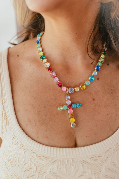 Light Multi Cross Pendant - Macoma Boutique310 Accessories/Jewelry