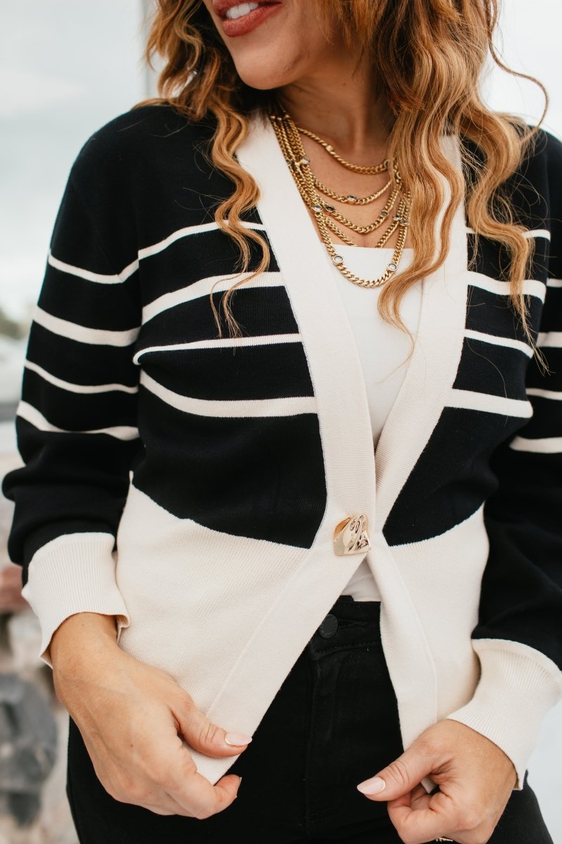 Line It Up Cardigan - Macoma Boutique220 Cardigans/Kimonos