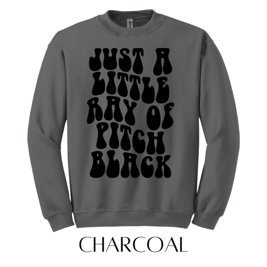 Little Ray Of Pitch Black Graphic Pullover - FINAL SALE - Macoma Boutique555 Presales