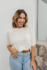 Lived In Top In Cream - Macoma Boutique100 Short Sleeve