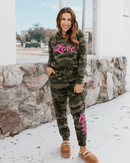 Love & Camo Graphic Sweatpants - FINAL SALE - Macoma Boutique555 Presales