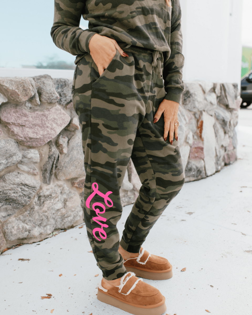 Love & Camo Graphic Sweatpants