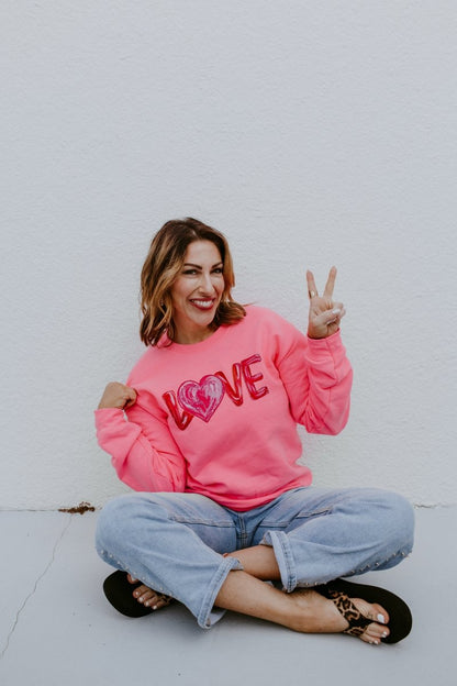 Love Graffiti Graphic Pullover - FINAL SALE - Macoma Boutique555 Presales