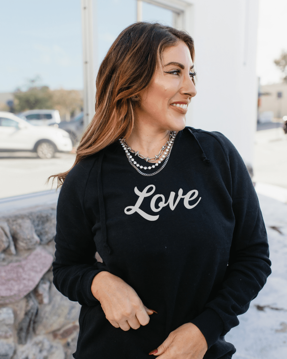 Love Graphic Hoodie In Black - FINAL SALE
