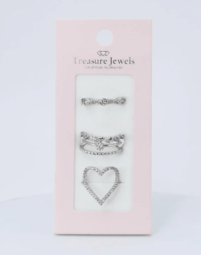 Love Silver Ring Set - Macoma Boutique310 Accessories/Jewelry