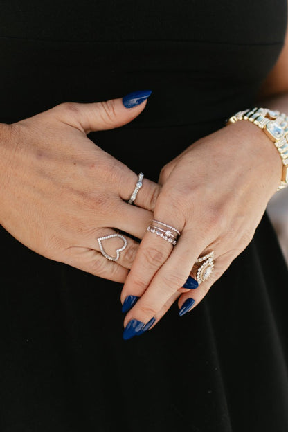 Love Silver Ring Set - Macoma Boutique310 Accessories/Jewelry