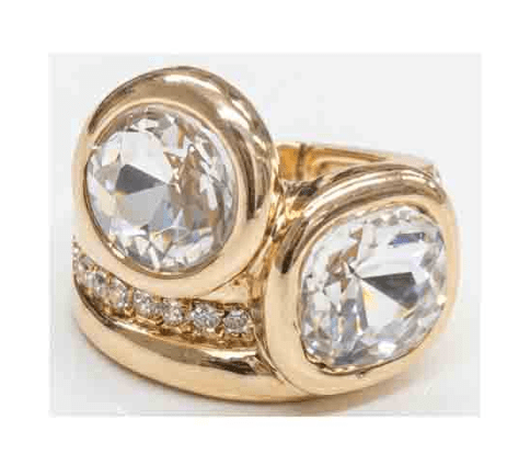 Love Spell Stretch Ring in Gold Plated With Clear Crystals - Macoma Boutique315 Jewelry