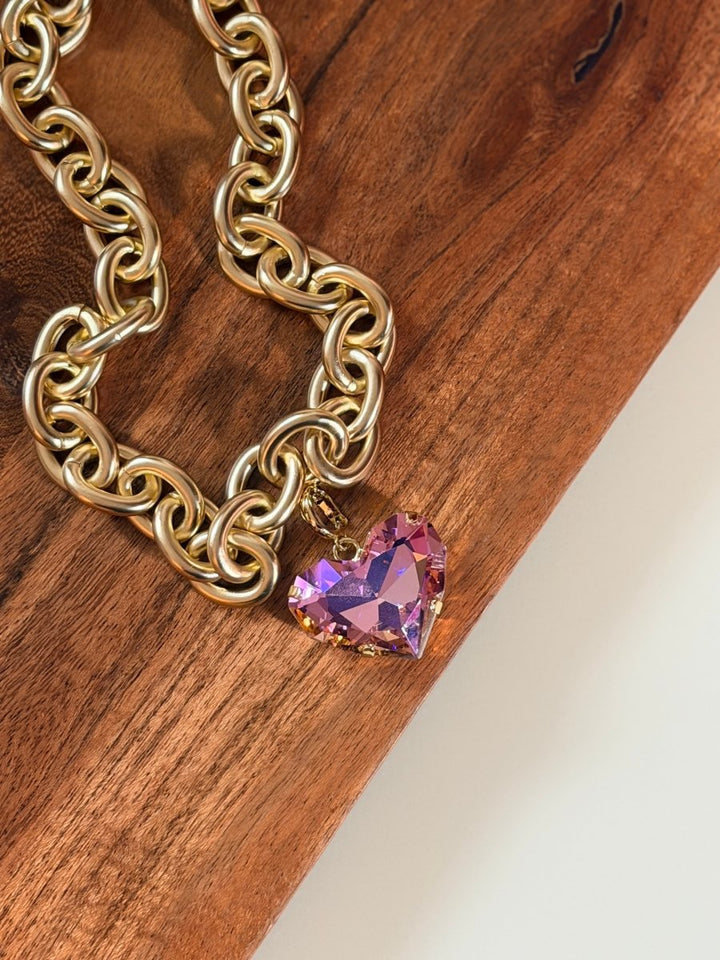 Love Struck Heart Charm In Blush - Macoma Boutique315 Jewelry