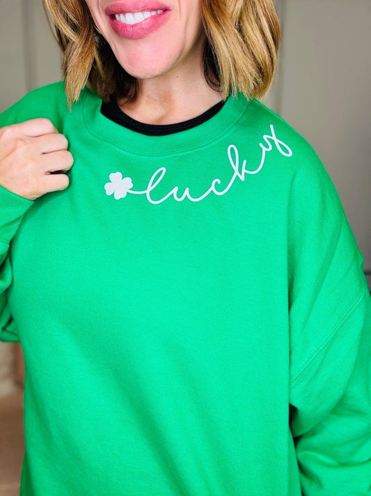 Luck Of The Irish Graphic Pullover - FINAL SALE - Macoma Boutique555 Presales