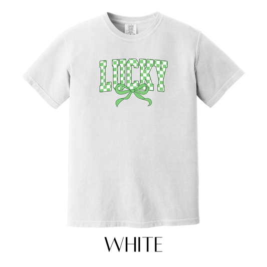 Lucky Bow Graphic Tee - FINAL SALE - Macoma Boutique555 Presales