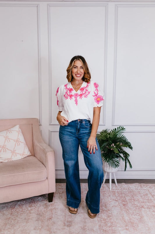 Lush Garden Top - FINAL SALE - Macoma Boutique100 Short Sleeve