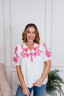 Lush Garden Top - FINAL SALE - Macoma Boutique100 Short Sleeve