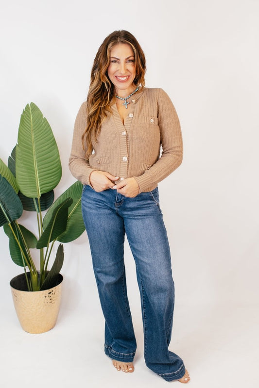 Luxe Button - Up Sweater Jacket - Macoma Boutique230 Outerwear