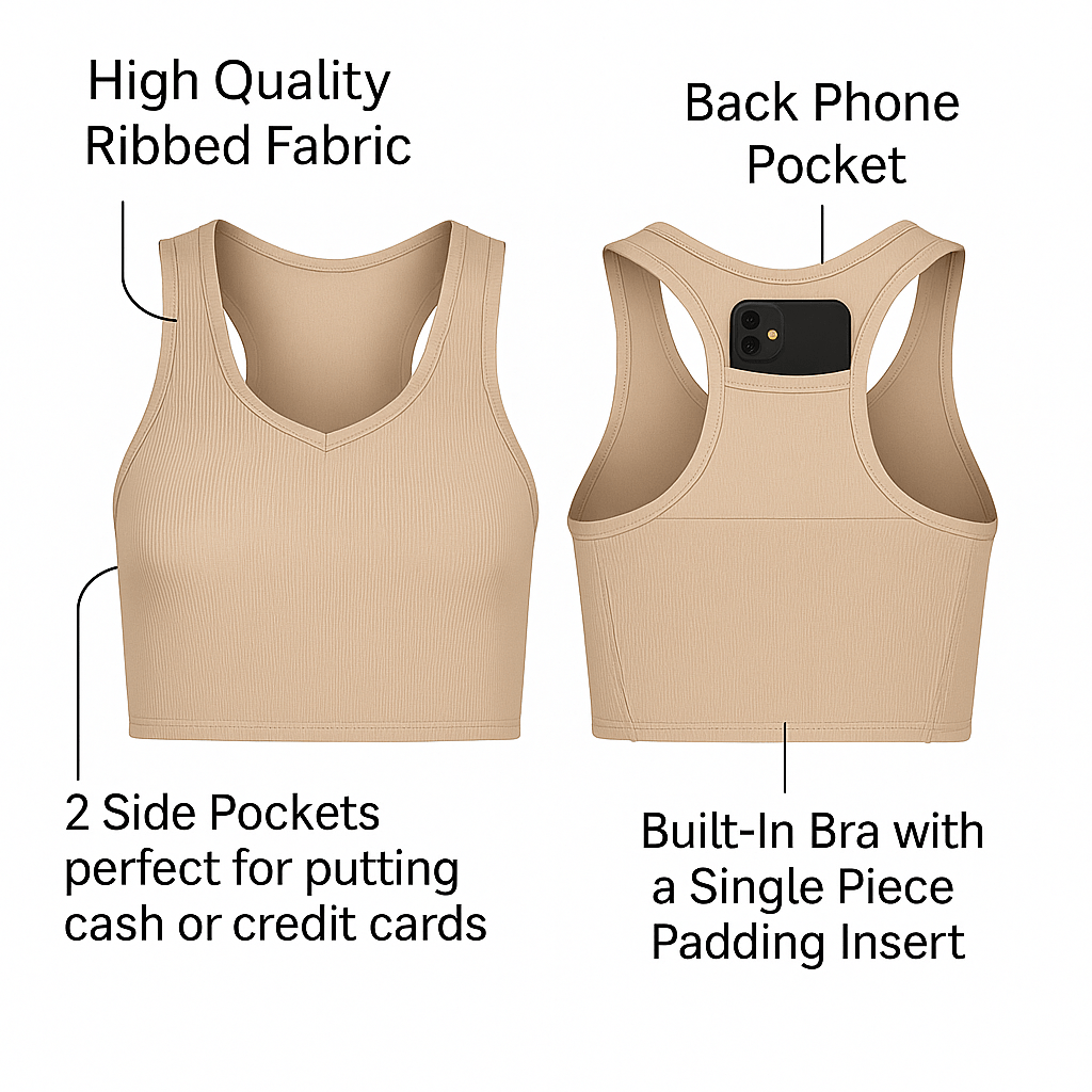Lyra All Purpose Pocket Brami - Solid Collection - Macoma Boutique555 Presales