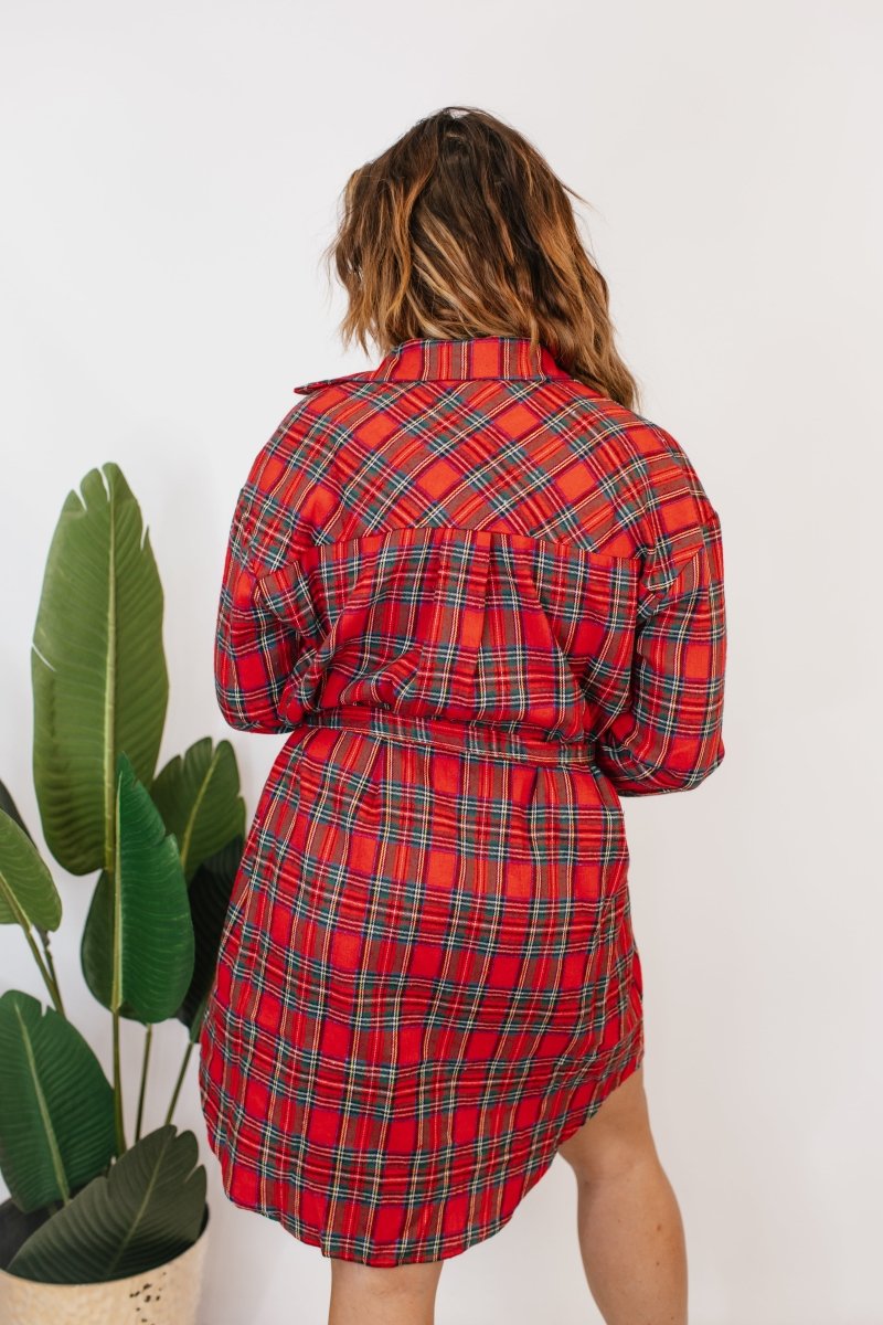 Mad for Plaid Dress - Reg & Curvy - Macoma Boutique250 Dresses