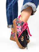 Makers Fuchsia Floral Emma Sneakers - Macoma Boutique301 Sneakers