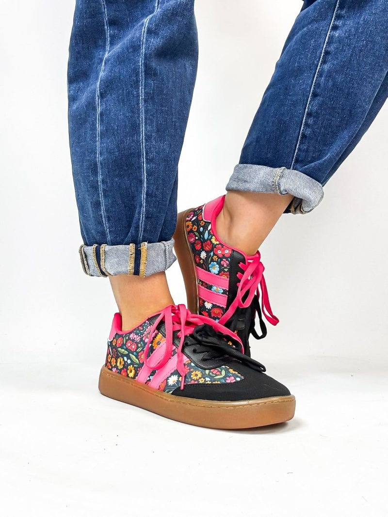 Makers Fuchsia Floral Emma Sneakers