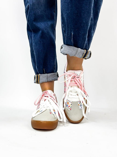 Makers Pink Floral Emma Sneakers - Macoma Boutique301 Sneakers