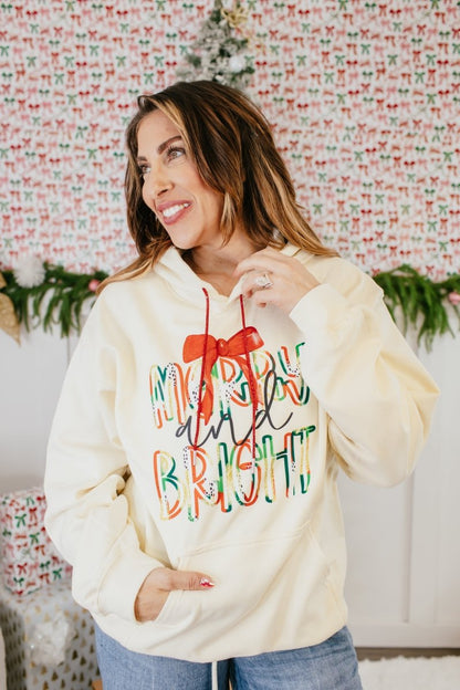 Merry & Bright Graphic Hoodie - FINAL SALE - Macoma Boutique555 Presales