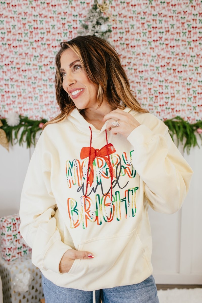 Merry & Bright Graphic Hoodie - FINAL SALE - Macoma Boutique555 Presales