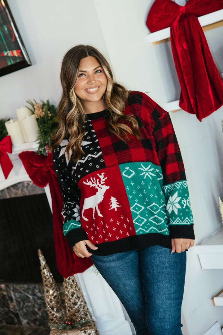 Merry Mashup Sweater - Reg & Curvy - Macoma Boutique130 Sweaters