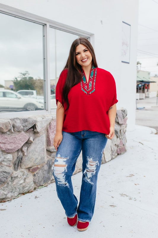 Merry Mix Top - Reg & Curvy - Macoma Boutique100 Short Sleeve