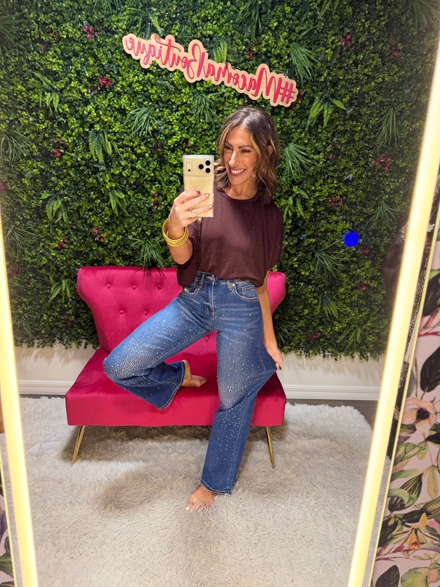 Mica Denim Starry Night Wide Leg Jeans - Macoma Boutique170 Denim