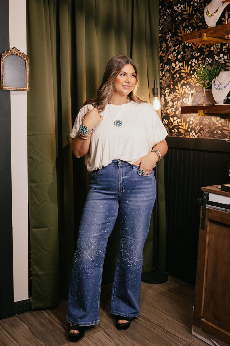 Mica Denim Starry Night Wide Leg Jeans - Macoma Boutique170 Denim