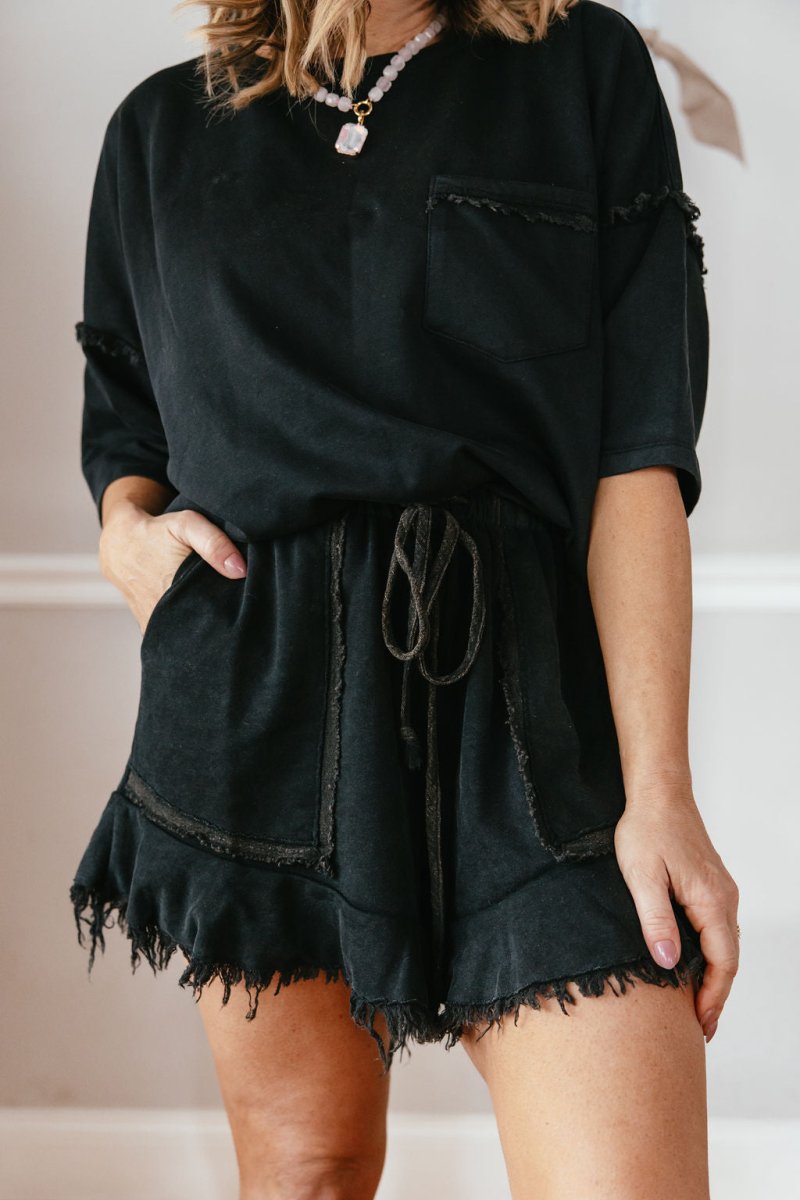 Midnight Fringe Shorts - Macoma Boutique180 Shorts