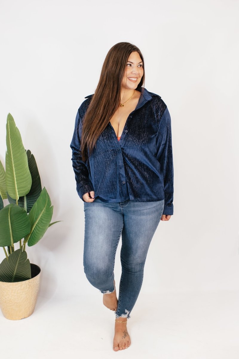 Midnight Luxe Top - Reg & Curvy - Macoma Boutique120 Long Sleeve