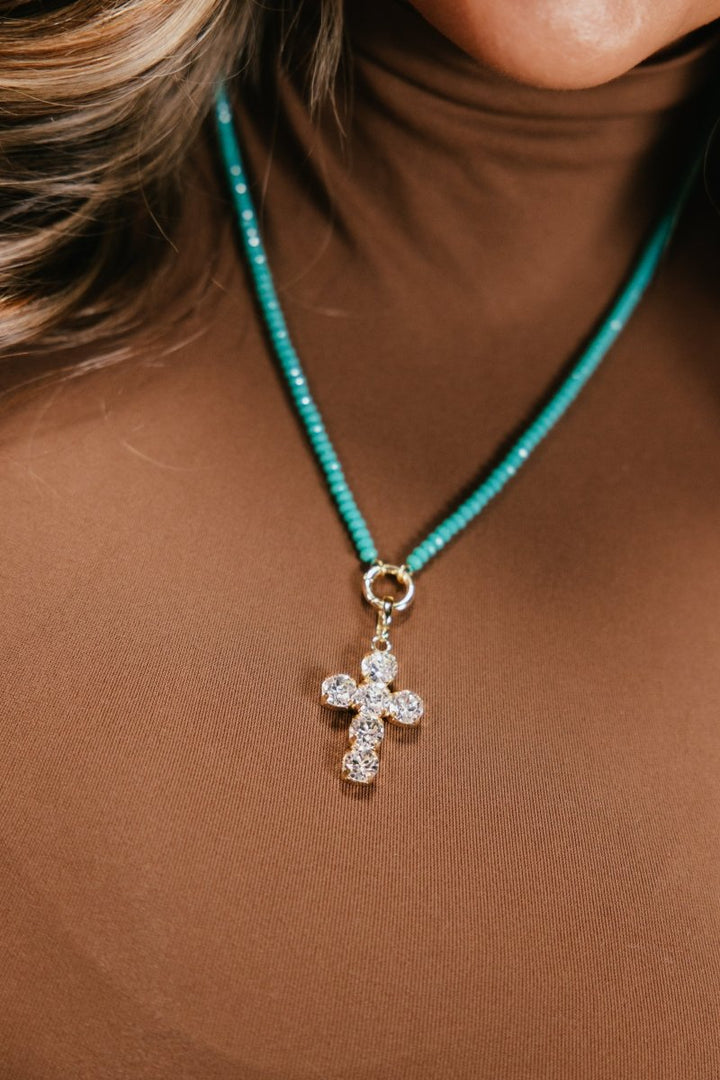 Mini Cross Charms in Clear - Macoma Boutique315 Jewelry