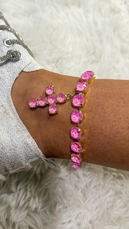 Mini Cross Charms in Light Pink - Macoma Boutique315 Jewelry
