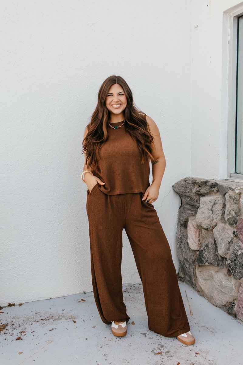 Minimalist Tank Top In Brown - Reg & Curvy - Macoma Boutique100 Short Sleeve